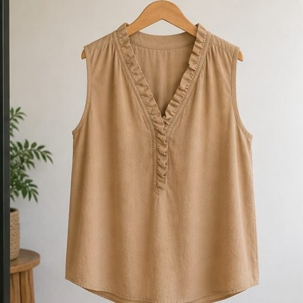 Camel Wrap Blouse
